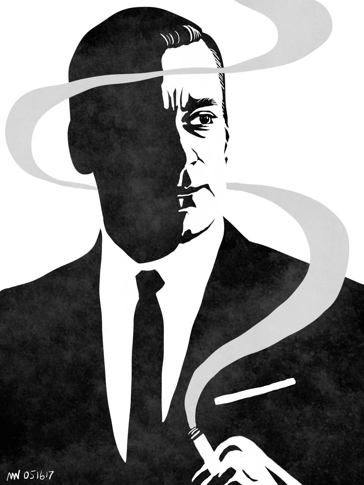 Mad Men Don Draper portrait art