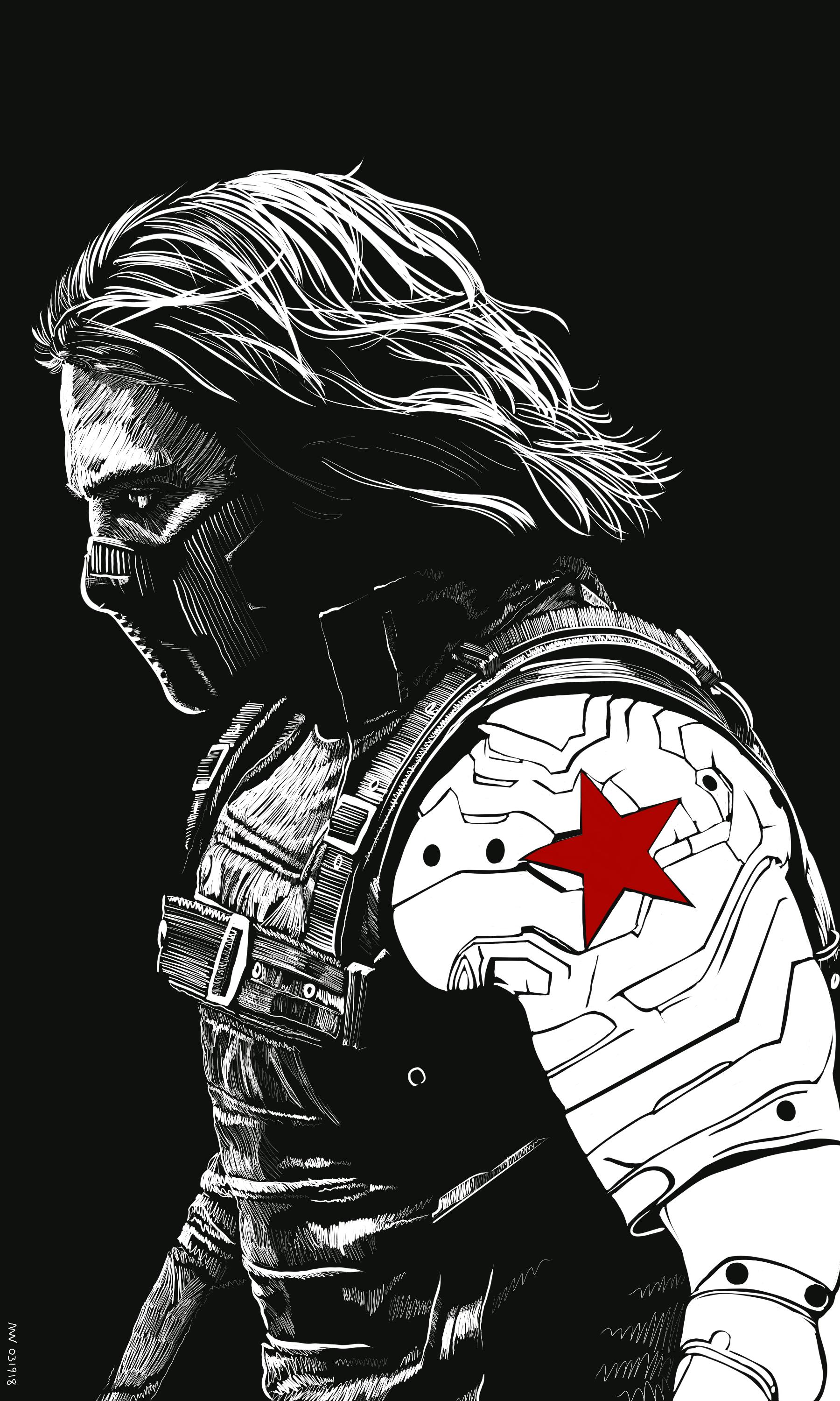 MCU Winter Soldier Drawing